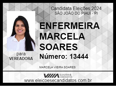 Candidato ENFERMEIRA MARCELA SOARES 2024 - SÃO JOÃO DO PIAUÍ - Eleições