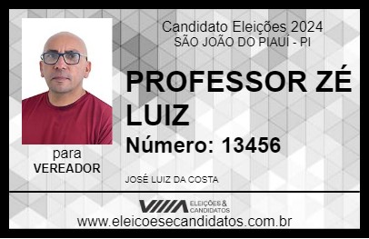 Candidato PROFESSOR ZÉ LUIZ 2024 - SÃO JOÃO DO PIAUÍ - Eleições