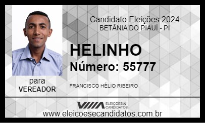 Candidato HELINHO 2024 - BETÂNIA DO PIAUÍ - Eleições