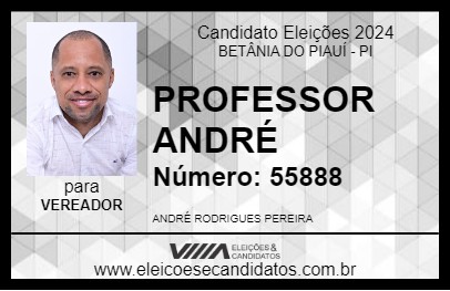 Candidato PROFESSOR ANDRÉ 2024 - BETÂNIA DO PIAUÍ - Eleições