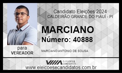 Candidato MARCIANO 2024 - CALDEIRÃO GRANDE DO PIAUÍ - Eleições