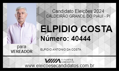 Candidato ELPIDIO COSTA 2024 - CALDEIRÃO GRANDE DO PIAUÍ - Eleições