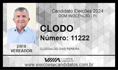 Candidato CLODO 2024 - DOM INOCÊNCIO - Eleições