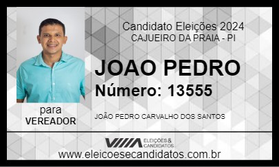 Candidato JOAO PEDRO 2024 - CAJUEIRO DA PRAIA - Eleições