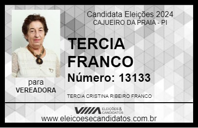 Candidato TERCIA FRANCO 2024 - CAJUEIRO DA PRAIA - Eleições