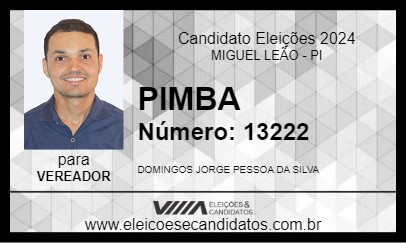 Candidato PIMBA 2024 - MIGUEL LEÃO - Eleições