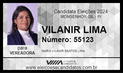 Candidato VILANIR LIMA 2024 - MONSENHOR GIL - Eleições