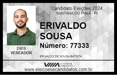 Candidato ERIVALDO SOUSA 2024 - SANTANA DO PIAUÍ - Eleições