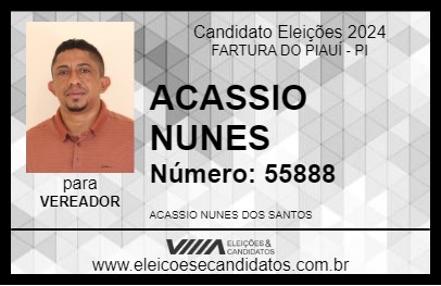 Candidato ACASSIO NUNES 2024 - FARTURA DO PIAUÍ - Eleições