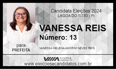 Candidato VANESSA REIS 2024 - LAGOA DO SÍTIO - Eleições