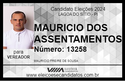 Candidato MAURICIO DOS ASSENTAMENTOS 2024 - LAGOA DO SÍTIO - Eleições