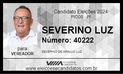 Candidato SEVERINO LUZ 2024 - PICOS - Eleições