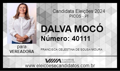 Candidato DALVA MOCÓ 2024 - PICOS - Eleições