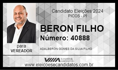 Candidato BERON FILHO 2024 - PICOS - Eleições