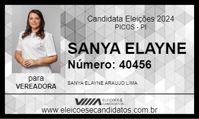 Candidato SANYA ELAYNE 2024 - PICOS - Eleições