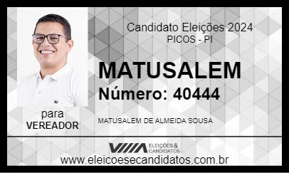 Candidato MATUSALEM 2024 - PICOS - Eleições