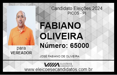 Candidato FABIANO OLIVEIRA 2024 - PICOS - Eleições