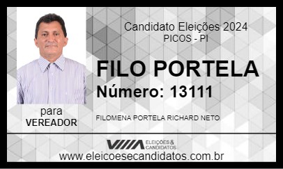 Candidato FILO PORTELA 2024 - PICOS - Eleições