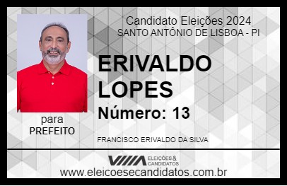 Candidato ERIVALDO LOPES 2024 - SANTO ANTÔNIO DE LISBOA - Eleições