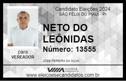 Candidato NETO DO LEÔNIDAS 2024 - SÃO FÉLIX DO PIAUÍ - Eleições