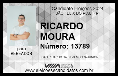 Candidato RICARDO MOURA 2024 - SÃO FÉLIX DO PIAUÍ - Eleições