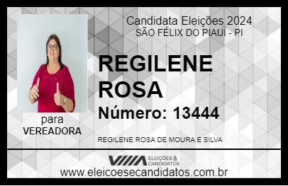 Candidato REGILENE ROSA 2024 - SÃO FÉLIX DO PIAUÍ - Eleições