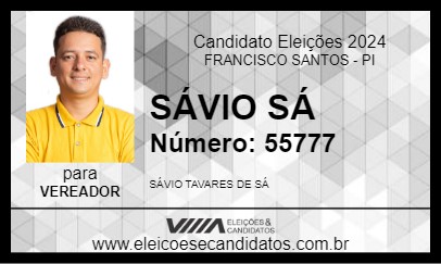 Candidato SÁVIO SÁ 2024 - FRANCISCO SANTOS - Eleições