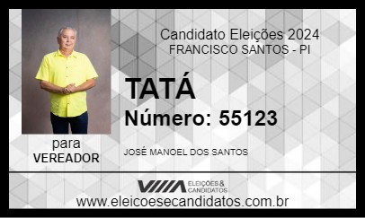 Candidato TATÁ 2024 - FRANCISCO SANTOS - Eleições