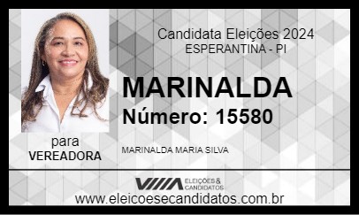 Candidato MARINALDA 2024 - ESPERANTINA - Eleições