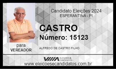 Candidato CASTRO 2024 - ESPERANTINA - Eleições