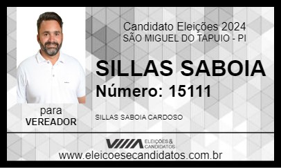 Candidato SILLAS DA PI-120 2024 - SÃO MIGUEL DO TAPUIO - Eleições