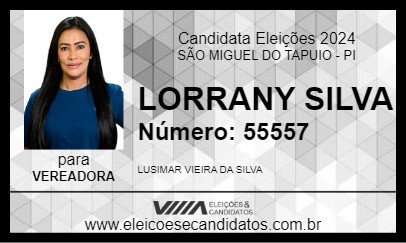 Candidato LORRANY SILVA 2024 - SÃO MIGUEL DO TAPUIO - Eleições