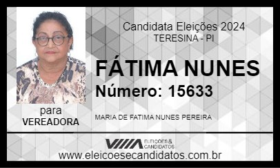 Candidato FÁTIMA NUNES 2024 - TERESINA - Eleições