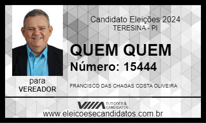 Candidato QUEM QUEM 2024 - TERESINA - Eleições