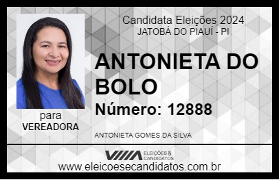 Candidato ANTONIETA DO BOLO 2024 - JATOBÁ DO PIAUÍ - Eleições