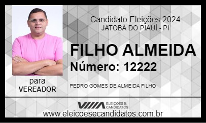 Candidato FILHO ALMEIDA 2024 - JATOBÁ DO PIAUÍ - Eleições