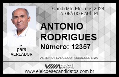 Candidato ANTONIO RODRIGUES 2024 - JATOBÁ DO PIAUÍ - Eleições