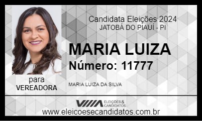 Candidato MARIA LUIZA 2024 - JATOBÁ DO PIAUÍ - Eleições