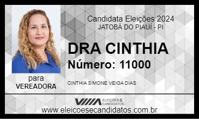 Candidato DRA CINTHIA 2024 - JATOBÁ DO PIAUÍ - Eleições