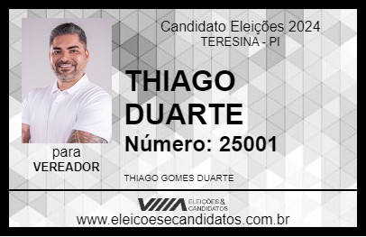 Candidato THIAGO DUARTE 2024 - TERESINA - Eleições