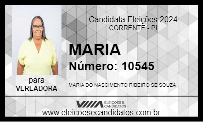 Candidato MARIA 2024 - CORRENTE - Eleições