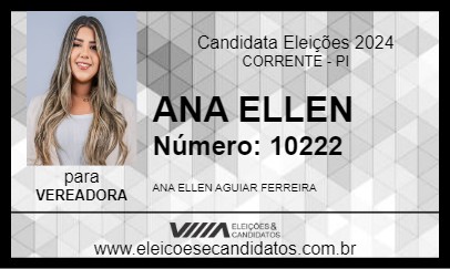 Candidato ANA ELLEN 2024 - CORRENTE - Eleições