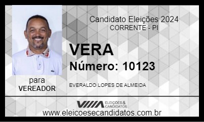 Candidato VERA 2024 - CORRENTE - Eleições