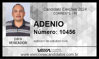 Candidato ADENIO 2024 - CORRENTE - Eleições