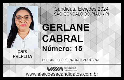 Candidato GERLANE CABRAL 2024 - SÃO GONÇALO DO PIAUÍ - Eleições