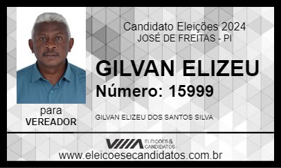 Candidato GILVAN ELIZEU 2024 - JOSÉ DE FREITAS - Eleições