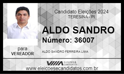 Candidato ALDO SANDRO 2024 - TERESINA - Eleições