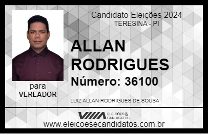 Candidato ALLAN RODRIGUES 2024 - TERESINA - Eleições