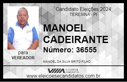 Candidato MANOEL CADEIRANTE 2024 - TERESINA - Eleições