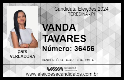 Candidato VANDA TAVARES 2024 - TERESINA - Eleições